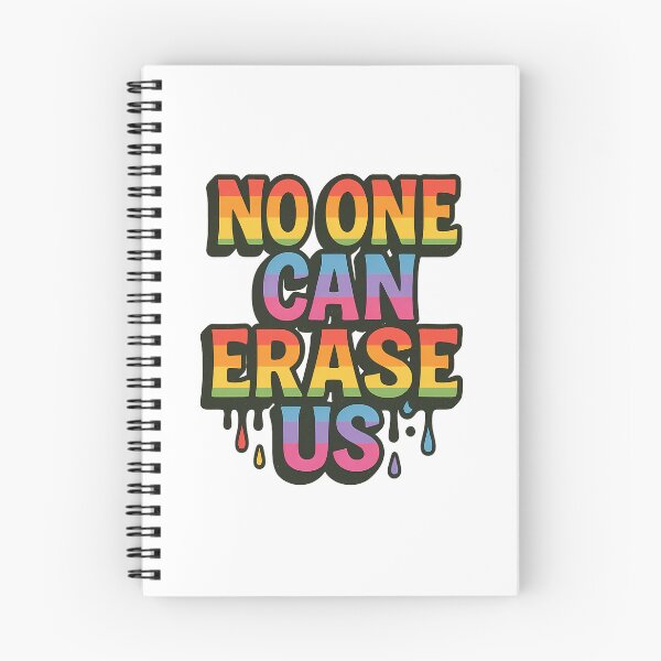 Item preview, No One Can Erase Us Bold Rainbow Queer Pride LGBTQ Protest designed and sold by Haus Of Sin.