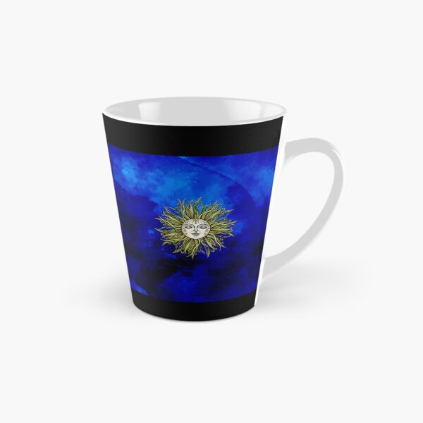 Item preview, Vintage Mystical Golden Celestial Sun with Blue Background  designed and sold by FahdSpaceArt.