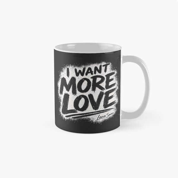 Item preview, I WANT MORE LOVE | Black and White Typography | Minimalist Quote Design designed and sold by BlueberrySwan.