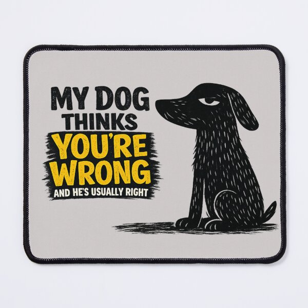 Item preview, My Dog Thinks You're Wrong And He's Usually Right Funny Dog Shirt | Sarcastic Dog Lover Gift | Dog Mom Dog Dad Humor designed and sold by PrintAura15.