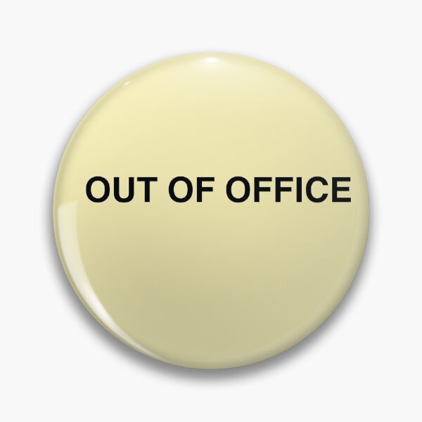 Item preview, Out Of Office Black Typography Minimalist Design for Work Life Balance designed and sold by KleanGirlAesthetics.