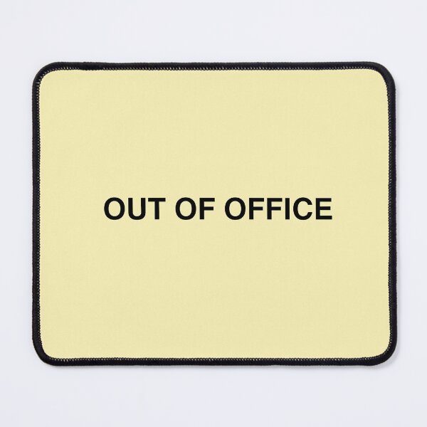 Item preview, Out Of Office Black Typography Minimalist Design for Work Life Balance designed and sold by KleanGirlAesthetics.
