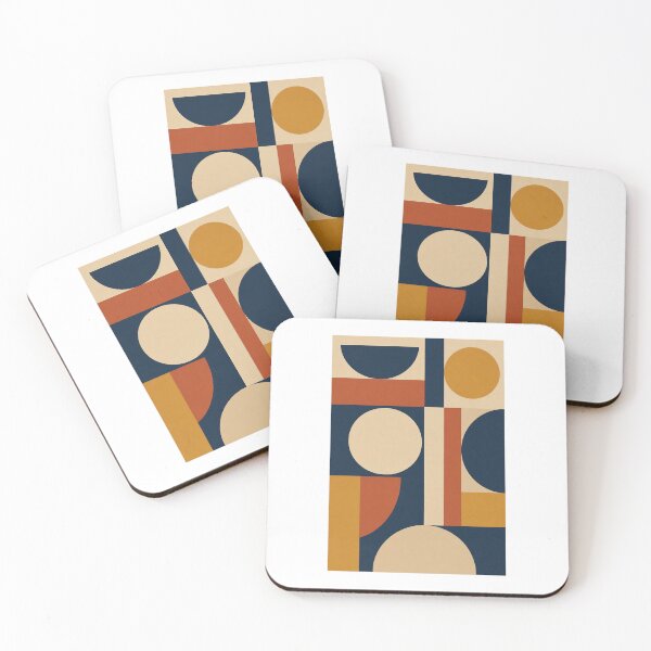 Item preview, Abstract Bauhaus Geometric Mid Century Modern Shapes Poster designed and sold by Prints-Things.
