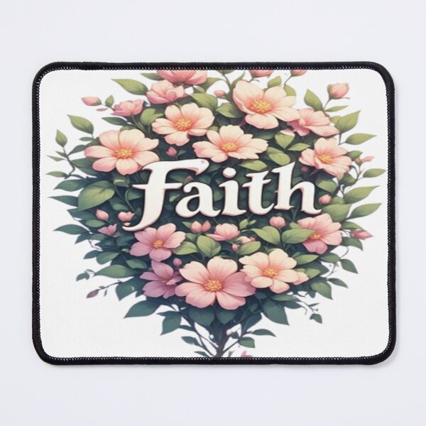 Item preview, Faith in Bloom – A stunning floral heart made of soft pink flowers designed and sold by PromisedArt.