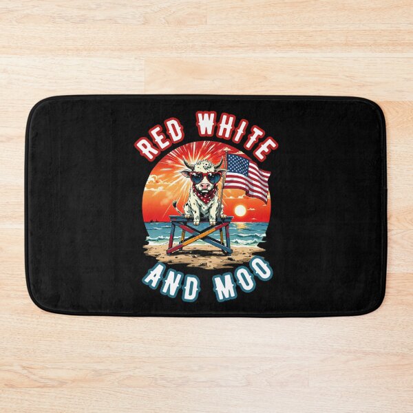 Item preview, Red White and Moo Patriotic Highland Cow designed and sold by LunaMagicStudio.