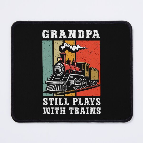 Item preview, Grandpa Still Plays With Trains Vintage Retro Sunset Steam Locomotive designed and sold by Dmetalx Art Apparel.