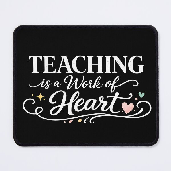 Item preview, Teaching Is A Work Of Heart Teacher Typography Design designed and sold by Style2Vie.