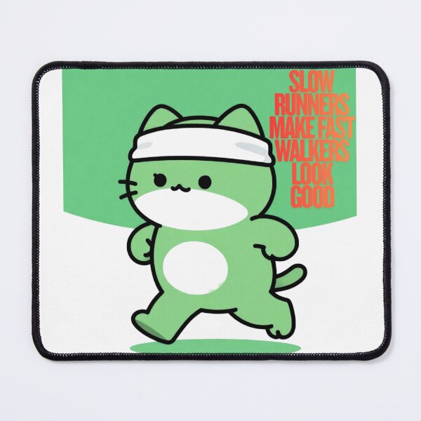 Item preview, Slow Runners Club Funny Sarcastic Jogging Cat Sticker designed and sold by SOOOMINO.