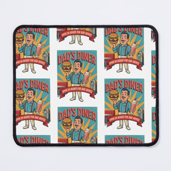 Item preview, Dad’s Diner – Open 24 Hours for Bad Advice | Funny Father’s Day Retro Design designed and sold by InspiredCreatives.