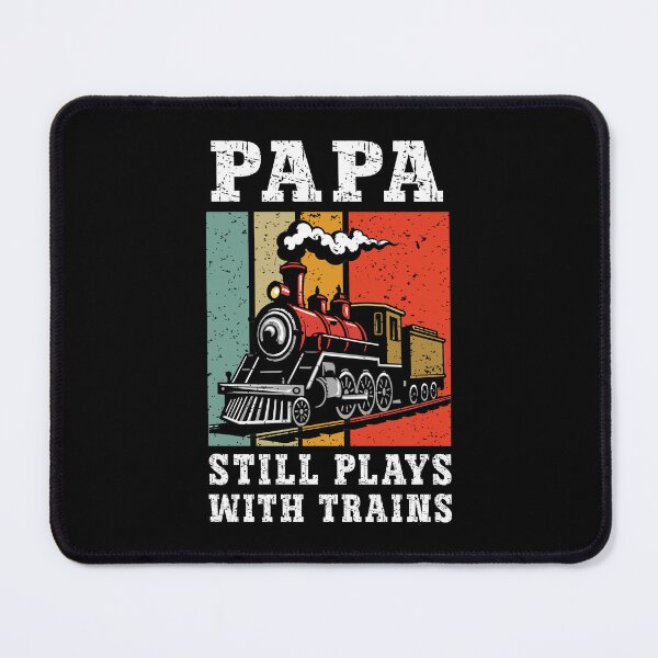 Item preview, Papa Still Plays With Trains Vintage Retro Sunset Steam Locomotive designed and sold by Dmetalx Art Apparel.