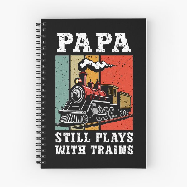 Item preview, Papa Still Plays With Trains Vintage Retro Sunset Steam Locomotive designed and sold by Dmetalx Art Apparel.