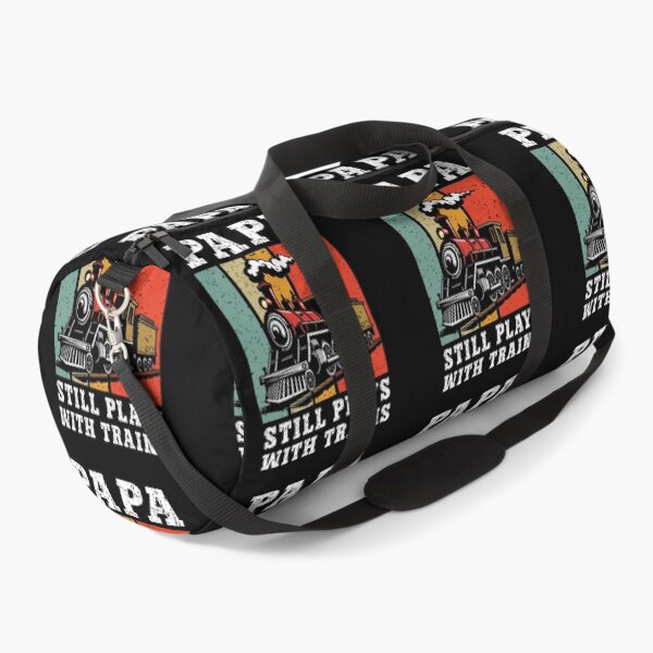 Item preview, Papa Still Plays With Trains Vintage Retro Sunset Steam Locomotive designed and sold by Dmetalx Art Apparel.