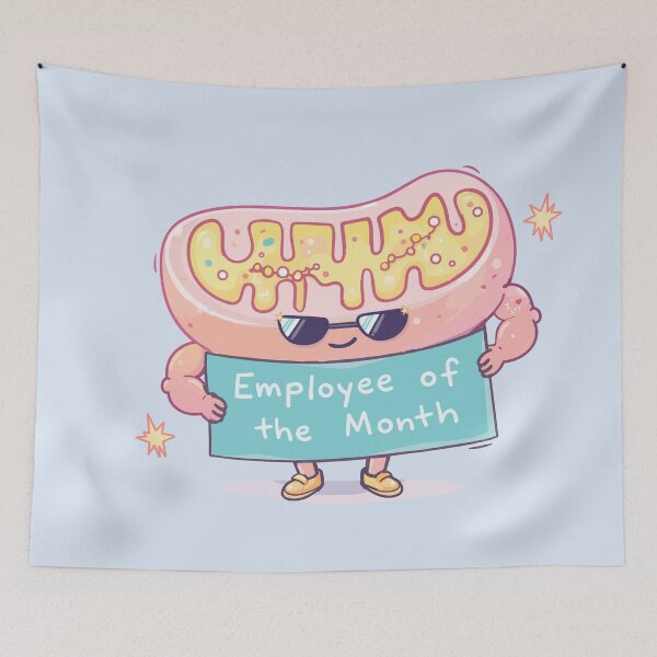 Item preview, Mitochondria: Employee of the Month Cute Bio Sticker designed and sold by KasiKreations.