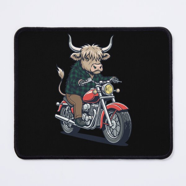 Item preview, Funny Highland Cow Riding Motorcycle Biker Scottish Coo Farm Animal designed and sold by MysticMirth.
