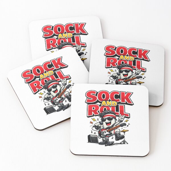 Item preview, Sock and Roll – Funny Sock Rockstar Parody Illustration | Music Pun Wall Art Design designed and sold by Donsean22.