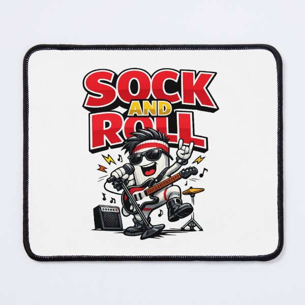 Item preview, Sock and Roll – Funny Sock Rockstar Parody Illustration | Music Pun Wall Art Design designed and sold by Donsean22.