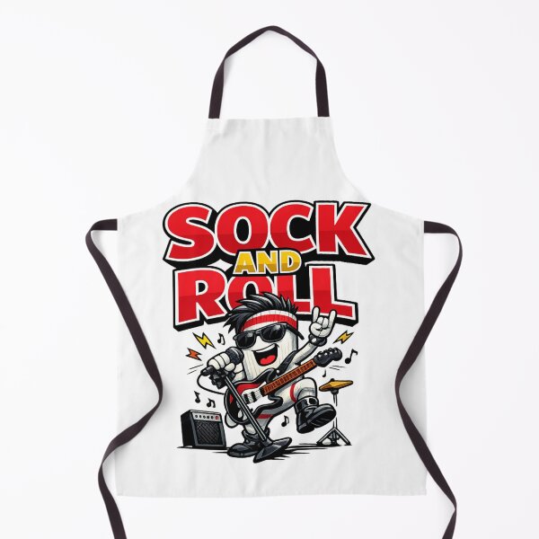 Item preview, Sock and Roll – Funny Sock Rockstar Parody Illustration | Music Pun Wall Art Design designed and sold by Donsean22.