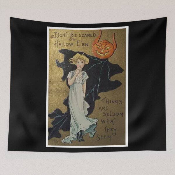 Item preview, Vintage Halloween Witch and Pumpkin Devil Art designed and sold by dragonmotor7.