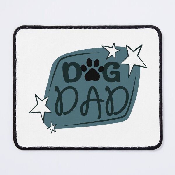 Item preview, Dark Gray Blue Dog Dad Design with Pawprint & Stars designed and sold by jeweleddesigns.