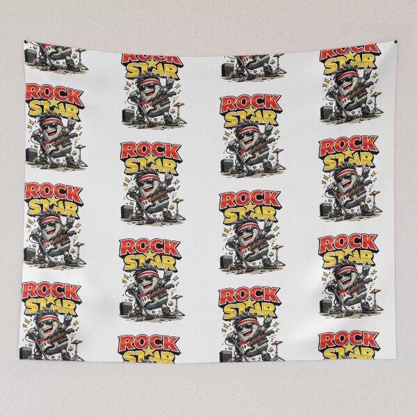 Item preview, Rock Star – Funny Stone Music Parody Design | The Rock Being a Literal Rock Star designed and sold by Donsean22.
