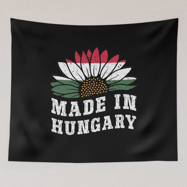 Item preview, Made In Hungary Vintage Sunflower Hungarian Flag Heritage designed and sold by Dmetalx Art Apparel.