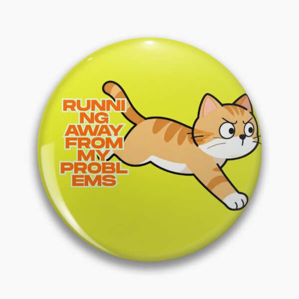 Item preview, Running Away From My Problems Sarcastic Jogging Cat Sticker designed and sold by SOOOMINO.