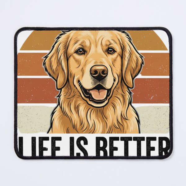 Item preview, Life Is Better With A Golden Retriever Design | Vintage Dog Sunset SVG designed and sold by mimouna00.