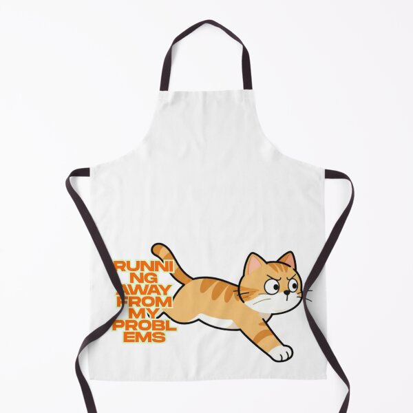Item preview, Running Away From My Problems Sarcastic Jogging Cat Sticker designed and sold by SOOOMINO.