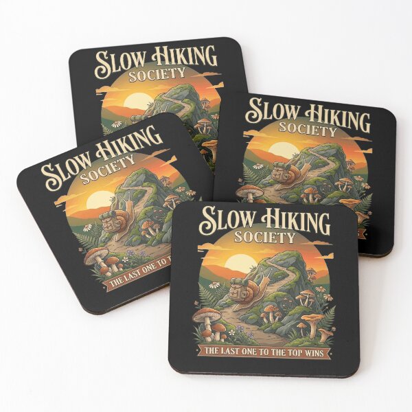 Item preview, Slow Hiking Society The Last One To The Top Wins Funny Snail Nature designed and sold by Antdoodle.