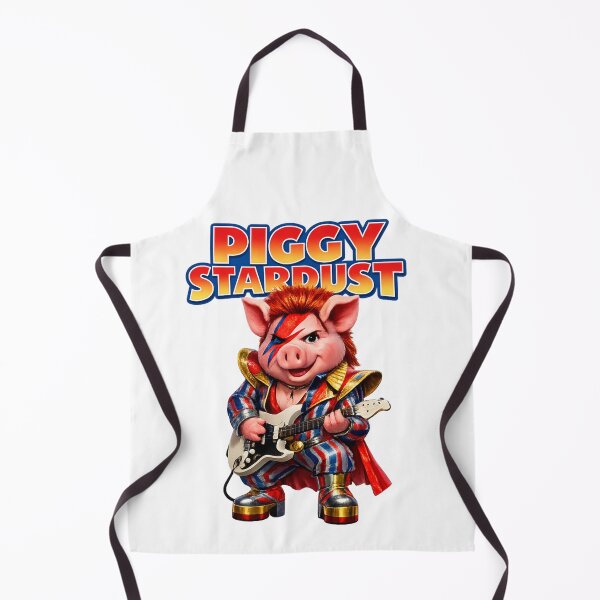 Item preview, Piggy Stardust – Glam Rock Pig Parody Design | Funny Space Rock Music Illustration designed and sold by Donsean22.