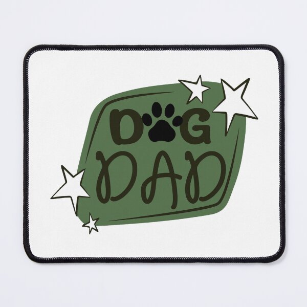 Item preview, Olive Green Dog Dad Design with Pawprint & Stars designed and sold by jeweleddesigns.