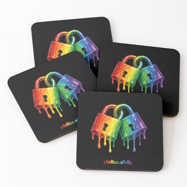 Item preview, Pride | Rainbow Love Locks – Melting Padlock Art designed and sold by Charco.Store – Bold Expressive Graphics & Alt Streetwear Art.