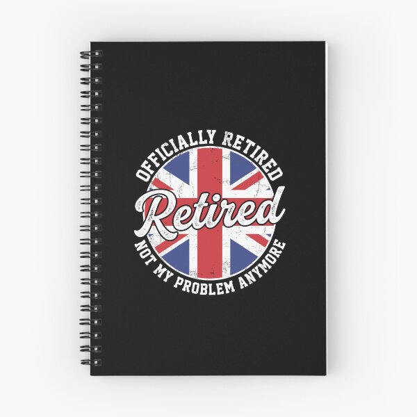 Item preview, Officially Retired Not My Problem Anymore Funny Union Jack Flag designed and sold by Antdoodle.