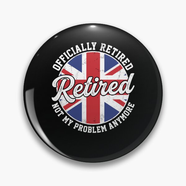 Item preview, Officially Retired Not My Problem Anymore Funny Union Jack Flag designed and sold by Antdoodle.