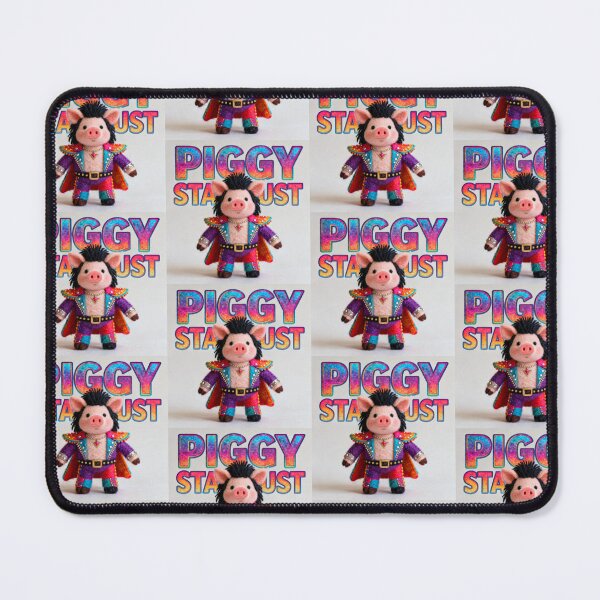 Item preview, Piggy Stardust – Glam Rock Pig Parody Design | Funny Space Rock Music Illustration designed and sold by Donsean22.