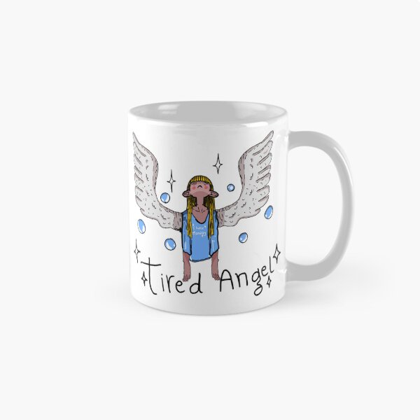 Item preview, Tired Angel — I Hate Mondays | Relatable Wings & Bad Vibes Tee designed and sold by Draconicos.