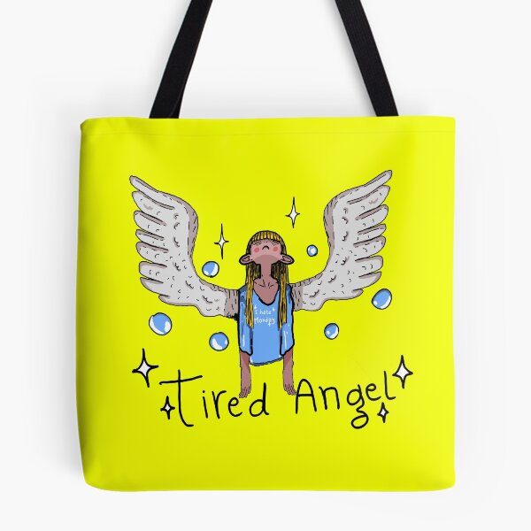 Item preview, Tired Angel — I Hate Mondays | Relatable Wings & Bad Vibes Tee designed and sold by Draconicos.