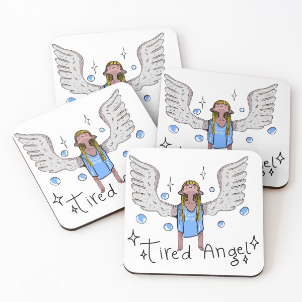 Item preview, Tired Angel — I Hate Mondays | Relatable Wings & Bad Vibes Tee designed and sold by Draconicos.