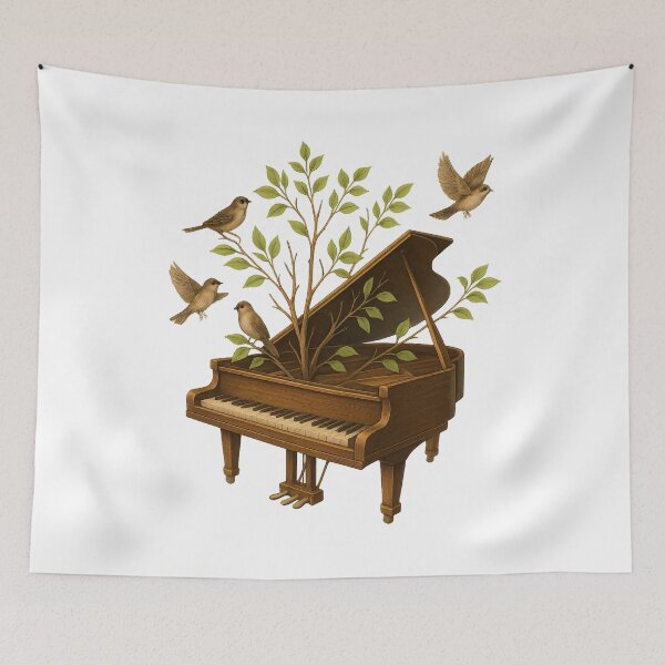 Item preview, Piano Tree – Musical Nature Art designed and sold by Yomere.