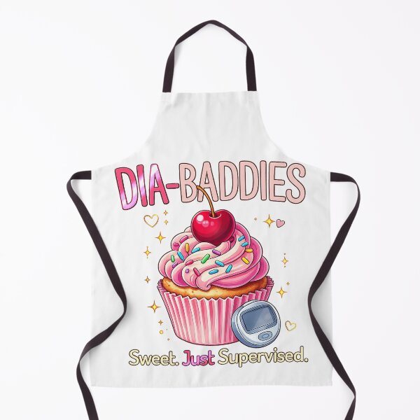 Item preview, DIA-BADDIES Sweet Just Supervised Diabetes Cupcake Pump Sticker designed and sold by Jaded's Cute Clips.