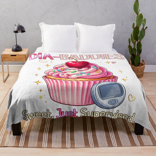 Item preview, DIA-BADDIES Sweet Just Supervised Diabetes Cupcake Pump Sticker designed and sold by Jaded's Cute Clips.