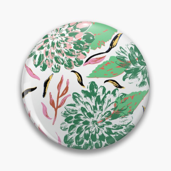 Item preview, Daylight Dahlias Bloom Summer Floral Green and Pink designed and sold by Dally-Dabble.