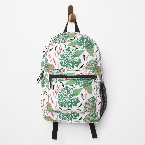 Item preview, Daylight Dahlias Bloom Summer Floral Green and Pink designed and sold by Dally-Dabble.