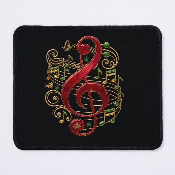Item preview, Reggae Roots Treble Clef - Rasta Music & Lion Design designed and sold by digitalbob60.