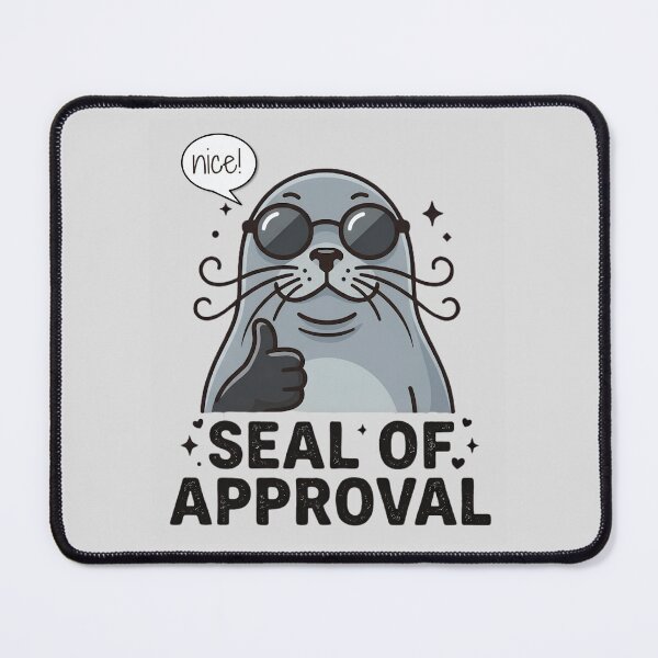 Item preview, Seal of Approval – Funny Cartoon Seal | Pun Humor Animal Design designed and sold by EverClassic.