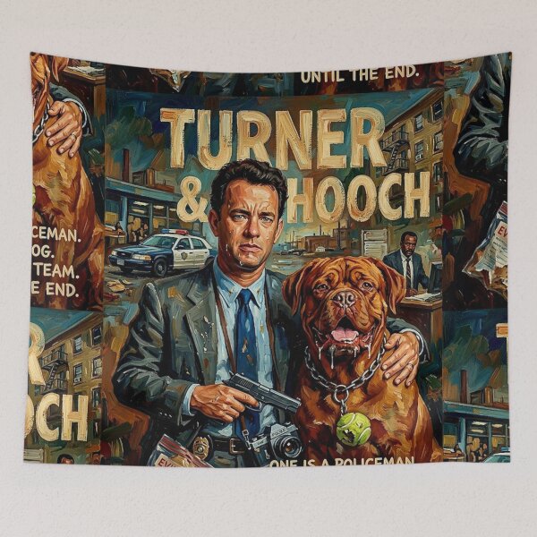 Item preview, They're a Team. Until the End. – Turner & Hooch Fine Art Print designed and sold by Art's Diner.