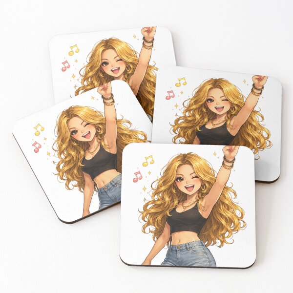 Item preview, Cute Blonde Pop Star Cartoon Sticker designed and sold by LiamAura.