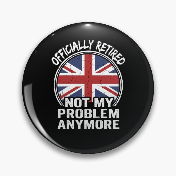 Item preview, Officially Retired Not My Problem Anymore Funny Union Jack Flag designed and sold by Antdoodle.