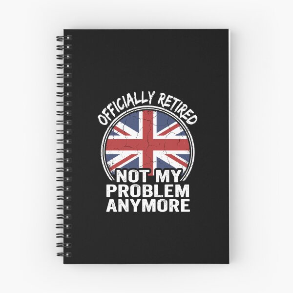 Item preview, Officially Retired Not My Problem Anymore Funny Union Jack Flag designed and sold by Antdoodle.