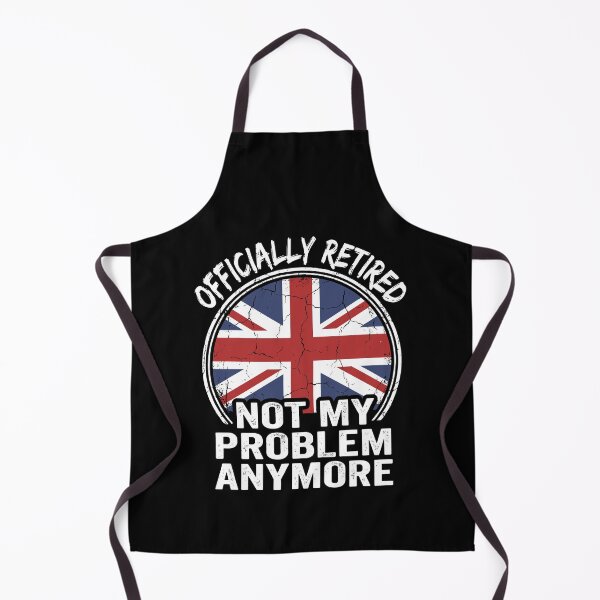 Item preview, Officially Retired Not My Problem Anymore Funny Union Jack Flag designed and sold by Antdoodle.